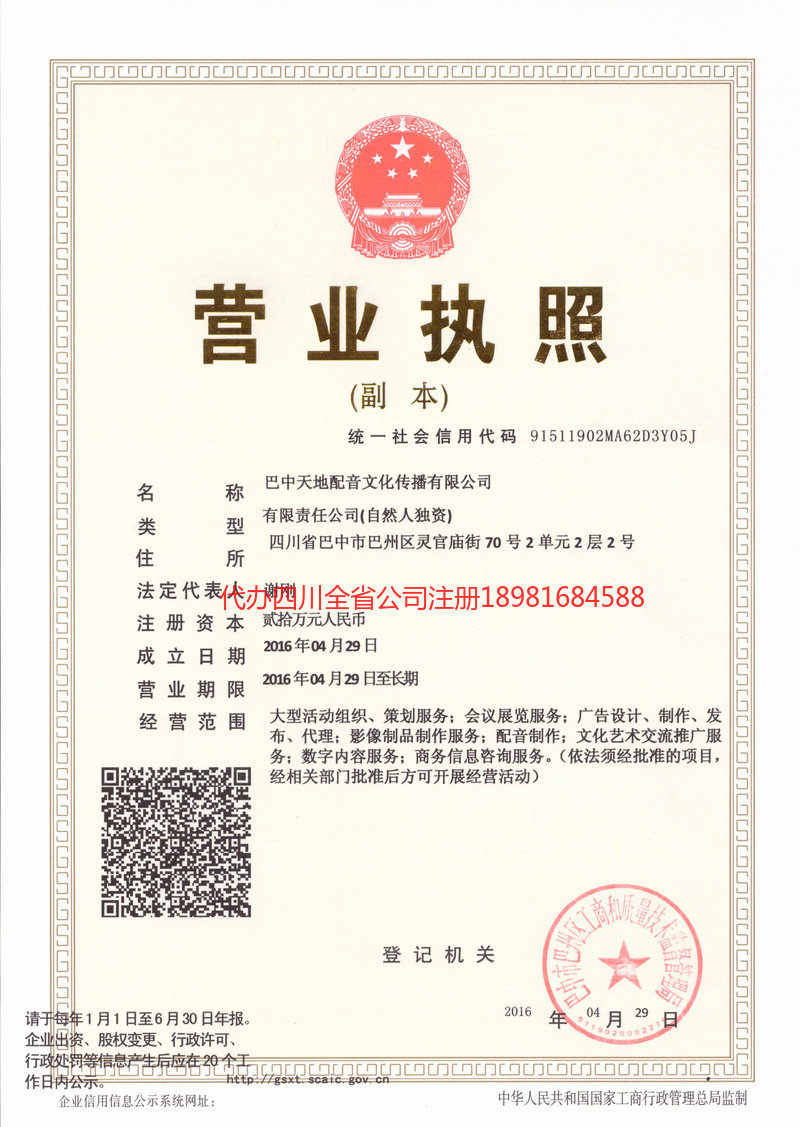 靖西靖西天地配音文化传播有限公司